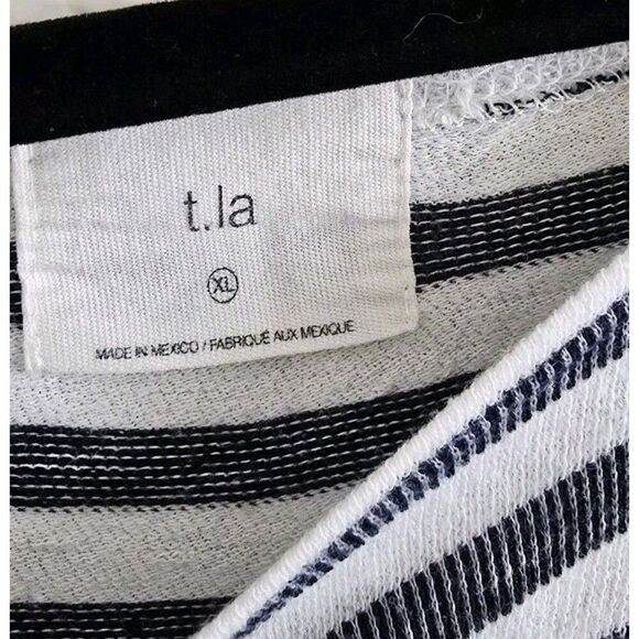 Anthropologie t.la Becky Tie Waist Striped Dress XL Preppy Coastal Old Money - Picture 3 of 8